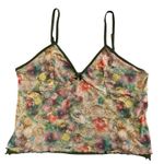 No Boundaries Vtg Y2K XL Mesh Floral Babydoll rosette Cottagecore Top Fairy Grunge Festival Photo 0