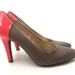 Anthropologie Anthro Seychelles strike a chord gray coral heels career size 7 Photo 1