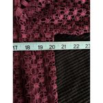 Crochet Burgundy Blouse 3/4 Sleeve Scoop Neck‎ Size XXL Lined Boho Trending Red Photo 5
