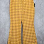 Wild Fable Yellow Plaid Straight Boho Flare Wide Leg Dress Bottom Pants Plus 16 Photo 1