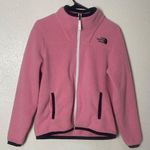 The North Face women’s Pink Zip-Up Fleece Jacket Photo 0