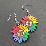 3/ $15 Brand New Multi colored Sunflower earrings Photo 2