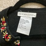Victoria Jones Vintage  Christmas holiday embroidered cardigan Photo 1