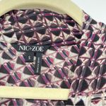 Nic+Zoe Purple Black Abstract Print Blouse Womens S Sleeveless Classic Preppy Photo 2