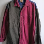 Vintage 90s Button Up Color Block Button Up Size L Photo 0