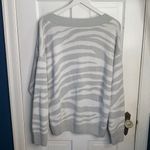 Varley Women’s Calvert Gray White Zebra Print V-neck Oversize Sweater W-170 Sz S Photo 8