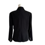 Allen by ABS Blazer Black Button Front Flap Pockets Long Sleeve Jacket Size 12 Photo 4
