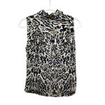 Bebe Womens Tops Size S Leopard Print Chiffon Twist Front Deep V-Neck Photo 1