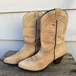 Vintage 80s Acme Cowgirl Western Rockabilly Biker Boots Chain Harness 8 1/2 Size 8.5 Photo 1