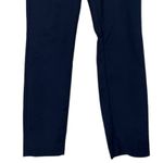 ZARA Chino Crop Trouser Dress Pant Stretch Straight Leg Pockets 6 Navy Blue Photo 3
