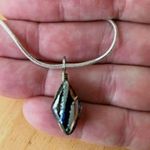 Dichoric Glass Pendant 16 inch chain Handmade Photo 0