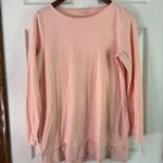 Pure Jill Everyday Relaxed Fit Long Sleeve Pockets Comfy Casual Top Peach M Pima Pink Size M Photo 6