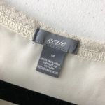 Aerie Womens Sweater Pullover Sheer Back Metallic Scoop Neck Gray M Photo 3