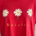 Hanes Her Way Vintage 1990’s Daisies Tee Shirt- Pink- Size Large Photo 1