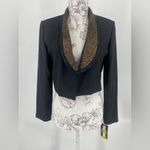 John Roberts cropped suit jacket, blazer, vintage, size‎ 6P Black Photo 1