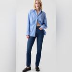 Gap  Denim Cigarette High Rise Raw Hem Jeans in Dark Indigo Size 10L / 10 Long Photo 2