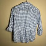 CHAPS  No Iron Ladies Large Blue And White Checkered Plaid Button Down Photo 2