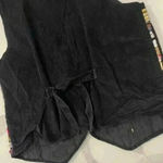 Vintage Soul Mates Patchwork Corduroy Vest Women's 2X Braided Fabric Tie Back Black Photo 6