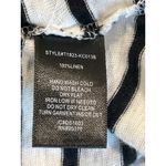 Sanctuary Black and White Striped 100% Linen Keyhole Tank Women's Size XS Indie Photo 4