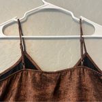 A New Day ⭐️ copper metallic v-neck spaghetti strap cami tank top size small Photo 11