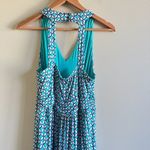 Anthropologie Maeve Teal Luella Knit Maxi Dress V Neck Womens Size M Photo 7