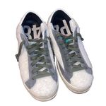 P448 Nordstrom John Wad Sherpa Fashion Sneakers White Green Gray Teddy sz 7.5-8 Photo 0