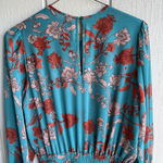 MISA Los Angeles  NWOT Camila Talitha Paisley Mini Dress Long Sleeve Blue Size S Photo 8