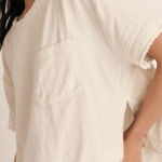 Free People  WE THE FREE Palo Alto Top In Ivory size L Photo 0
