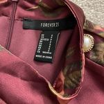 Forever 21  Mock Neck Burgundy Floral Party Mini Dress Size S Small Longsleeve #2 Photo 6