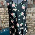 negligee nightgown satin floral roses cupid black pink green Size M Photo 0