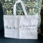 Gucci white Cavas Tote bag Photo 0