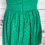 Topshop Green Eyelet Embroidered Cutout Fit & Flare Dress Photo 11