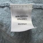 Pure Jill Sweater Womens Large Cotton Linen Boxy Beachy Coastal Capsule Relaxed Blue Photo 7