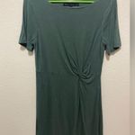 White House | Black Market Sage Green Mini T-Shirt Dress Size Medium Photo 2