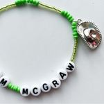 Tour Friendship Bracelet Tim McGraw Debut w/ Cowboy Hat Charm White Photo 1