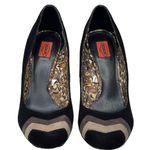 Missoni x Target ミ★ Barkwood Chevron Print Suede Heeled Pumps ミ★ Black ミ★ 6.5M Photo 7