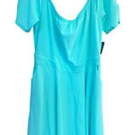 Ashley Stewart  Off The shoulder Ice Green Dress Sz 18/20 NWT Photo 0