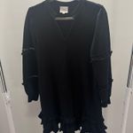 Sundays Anthropologie Black Ruffle Balloon Sleeve Dress Photo 3