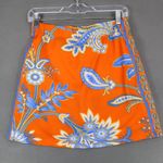 GRETCHEN SCOTT Smooth Stretch Pull On Paisley Skirt Shorts Skort XXS Shrimp Orange Photo 0