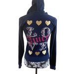 Juicy Couture Velour Tracksuit Jacket Hoodie Sweatshirt Bling Embellished Photo 1