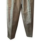 Vintage‎ 90s Lord & Taylor Brown 100% Leather Straight Leg Pants Size 6 Photo 1