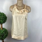 J.Crew  100% Silk Tan Sleeveless Tie Neck Blouse Top 4 Photo 1