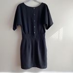 Ganni Fabulous Dress Dolman Sleeves & Pockets in Black, Size Medium Photo 9