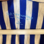 Soft Surroundings Soft Surrounding Blue Striped Caftan Swimwear Cover Up Women Sz S/M Photo 5