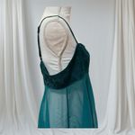 Victoria's Secret Victoria’s Secret Emerald Green Jacquard Chiffon Babydoll Y2k Large Satin Photo 3