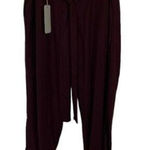 Indigo Rein  Burgundy Crop Super High Rise Paperbag Waist Pants Trendy Size 9 Photo 0