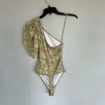 Free People  Somethin Bout You Floral Puff Sleeve One Shoulder Bodysuit Size XS Photo 5
