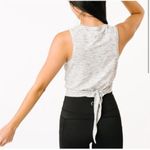 Zyia  Active Infinity Wrap Tank Crop Top Womens Size XL Space Dye Light Gray Photo 1