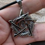 Dragon Pentagram stainless steel pendant necklace Photo 2