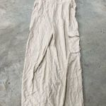 Lulus  Linen blend jumpsuit jumper NWT size Medium tan khaki beige Photo 0